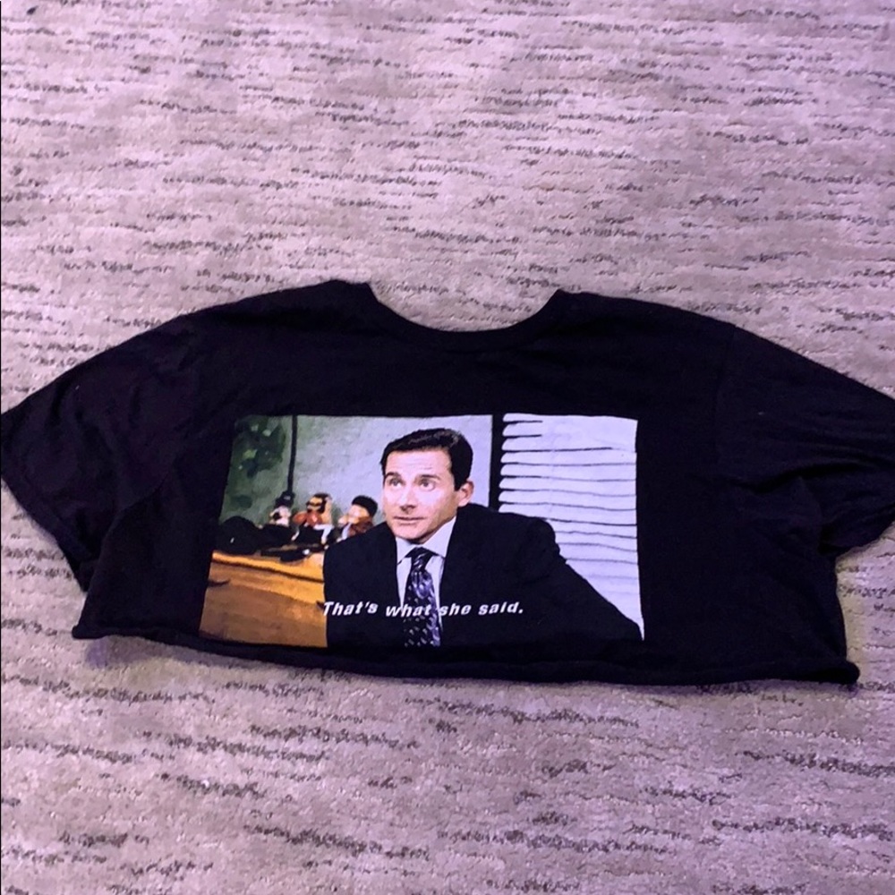the office crop top